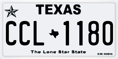 TX license plate CCL1180