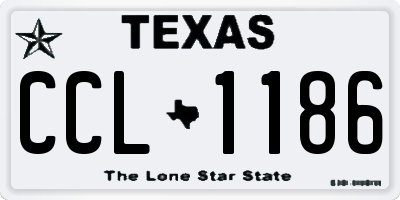 TX license plate CCL1186