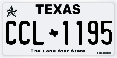 TX license plate CCL1195