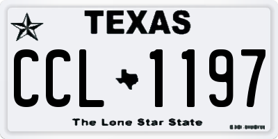 TX license plate CCL1197