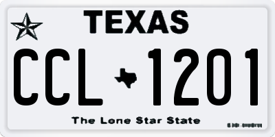 TX license plate CCL1201
