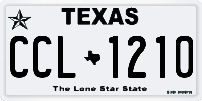 TX license plate CCL1210