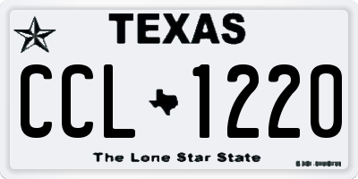 TX license plate CCL1220