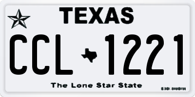 TX license plate CCL1221