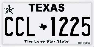 TX license plate CCL1225