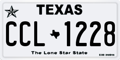 TX license plate CCL1228