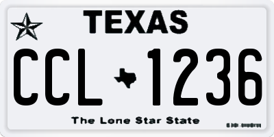 TX license plate CCL1236