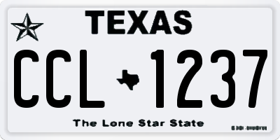 TX license plate CCL1237