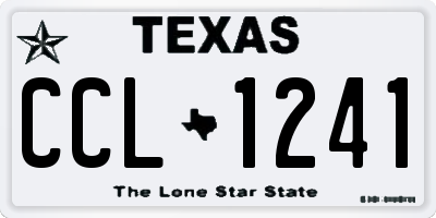 TX license plate CCL1241