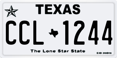 TX license plate CCL1244