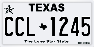TX license plate CCL1245