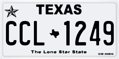 TX license plate CCL1249