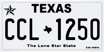 TX license plate CCL1250