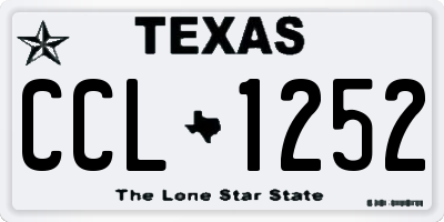 TX license plate CCL1252
