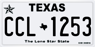 TX license plate CCL1253
