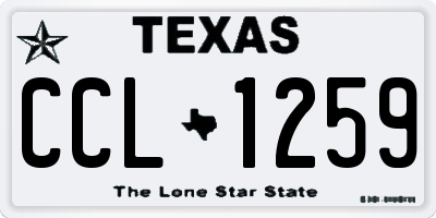 TX license plate CCL1259