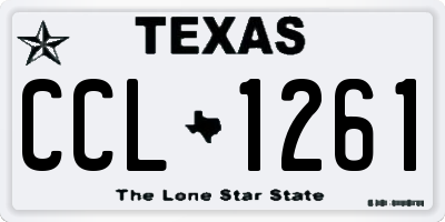 TX license plate CCL1261