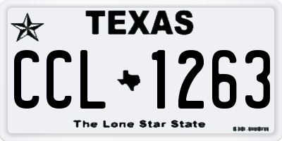 TX license plate CCL1263
