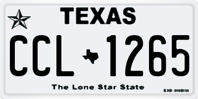 TX license plate CCL1265