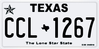 TX license plate CCL1267