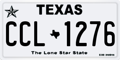 TX license plate CCL1276