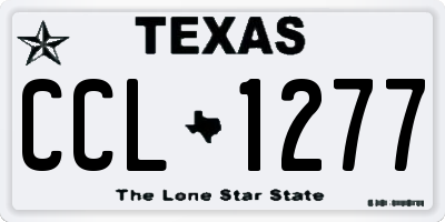 TX license plate CCL1277