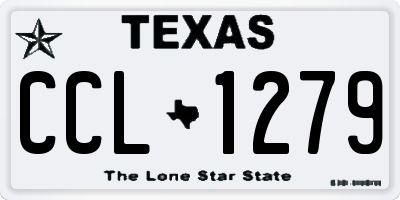 TX license plate CCL1279