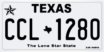 TX license plate CCL1280