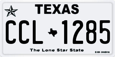 TX license plate CCL1285