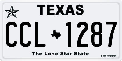 TX license plate CCL1287