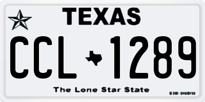 TX license plate CCL1289