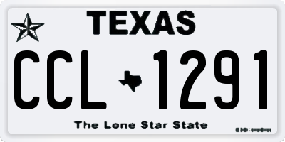 TX license plate CCL1291