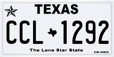 TX license plate CCL1292