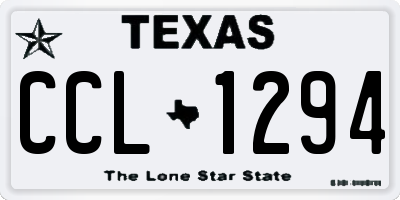 TX license plate CCL1294