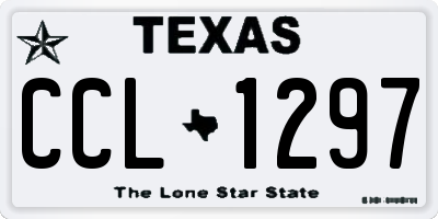 TX license plate CCL1297