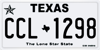 TX license plate CCL1298