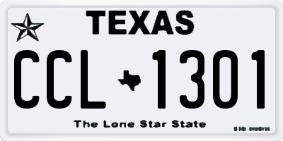 TX license plate CCL1301