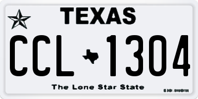 TX license plate CCL1304