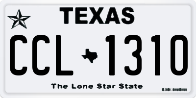 TX license plate CCL1310