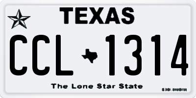 TX license plate CCL1314