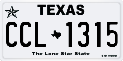 TX license plate CCL1315