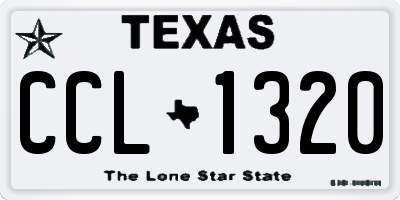 TX license plate CCL1320