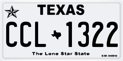 TX license plate CCL1322