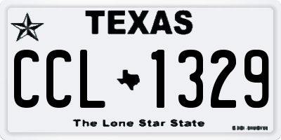 TX license plate CCL1329
