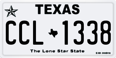 TX license plate CCL1338