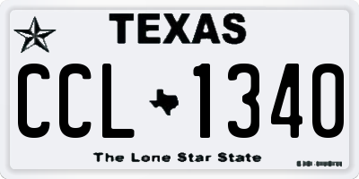 TX license plate CCL1340