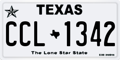 TX license plate CCL1342