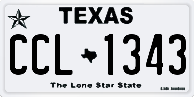 TX license plate CCL1343