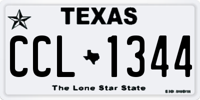 TX license plate CCL1344