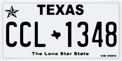 TX license plate CCL1348